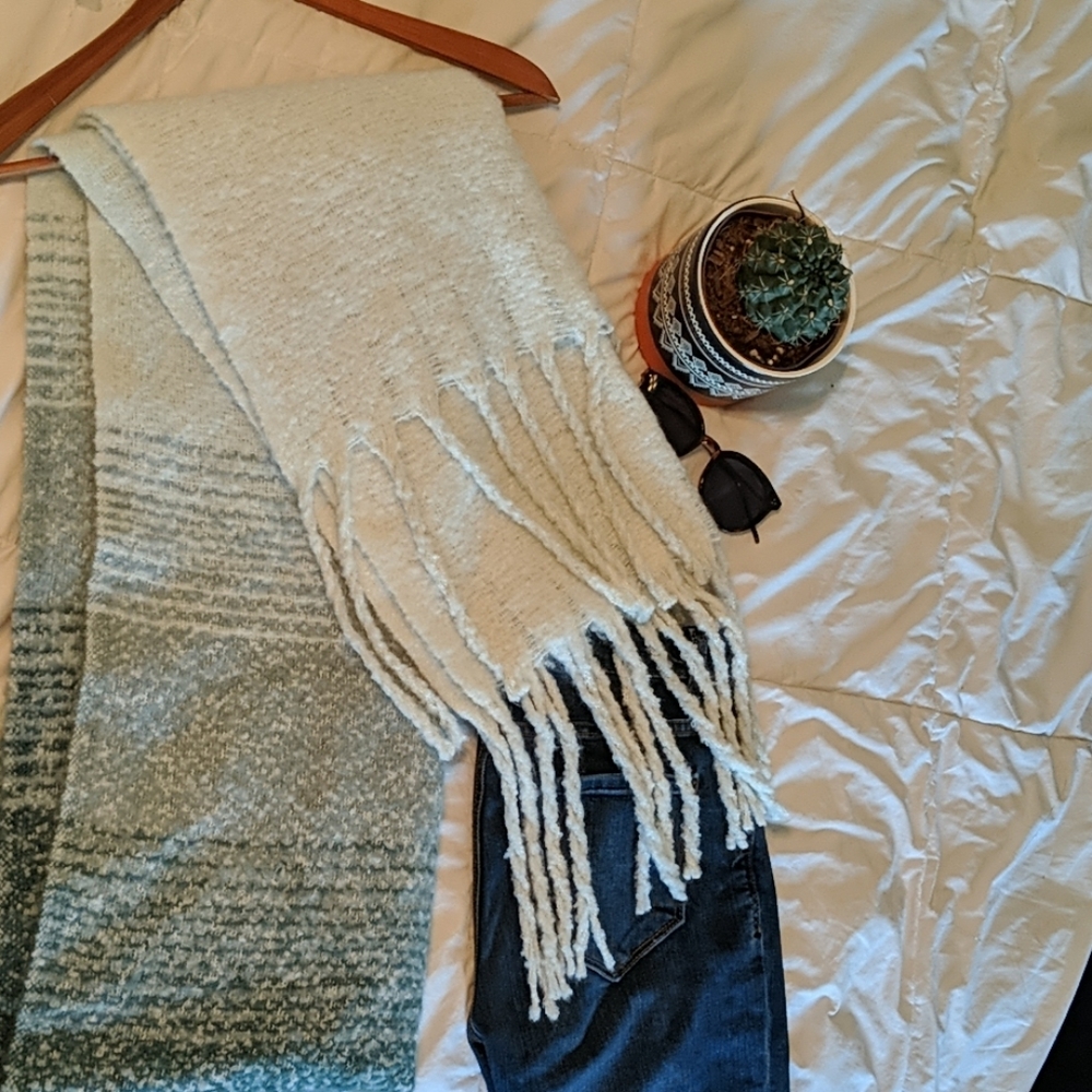 Blue ombre large wrap